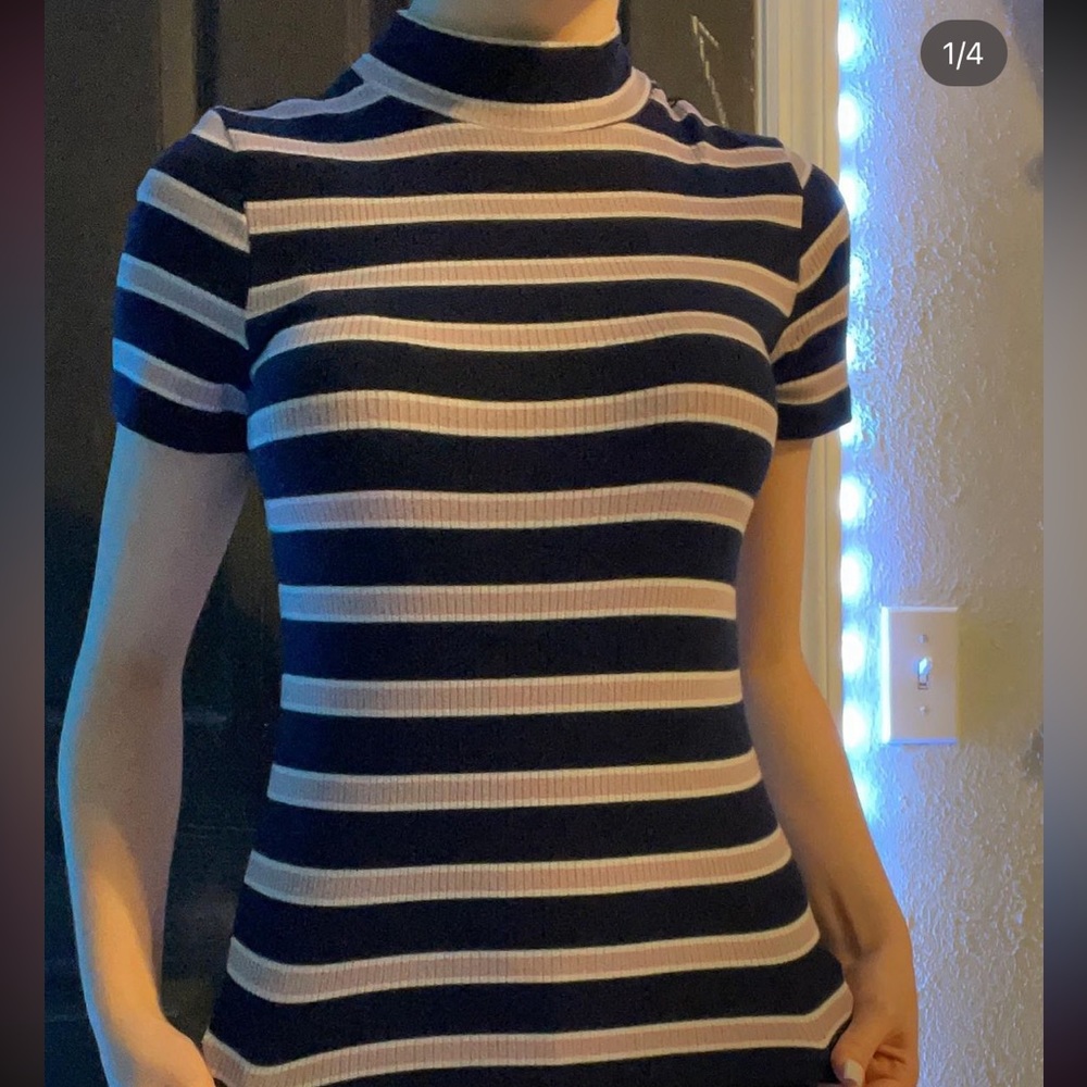 Striped Turtleneck Shirt